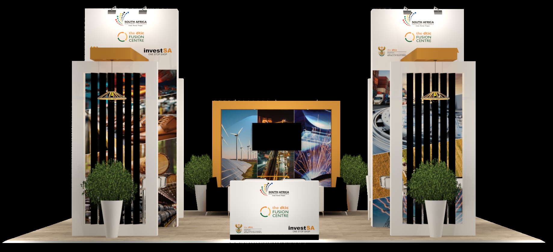 InvestSA stand at SAIC 2026 — Hall 1, Sandton Convention Centre